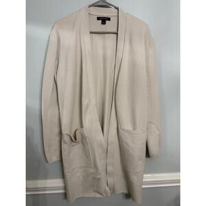 Mercer + Mettle Open Front Knit Cardigan – Cream (Women’s L)